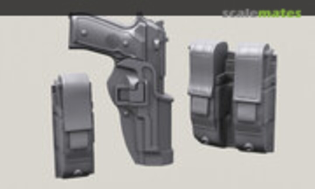 1:35 Beretta 92F in Blackhawk Serpa Holster w/Mag Pouches set (Legend Productions LF3D025) LF3D025