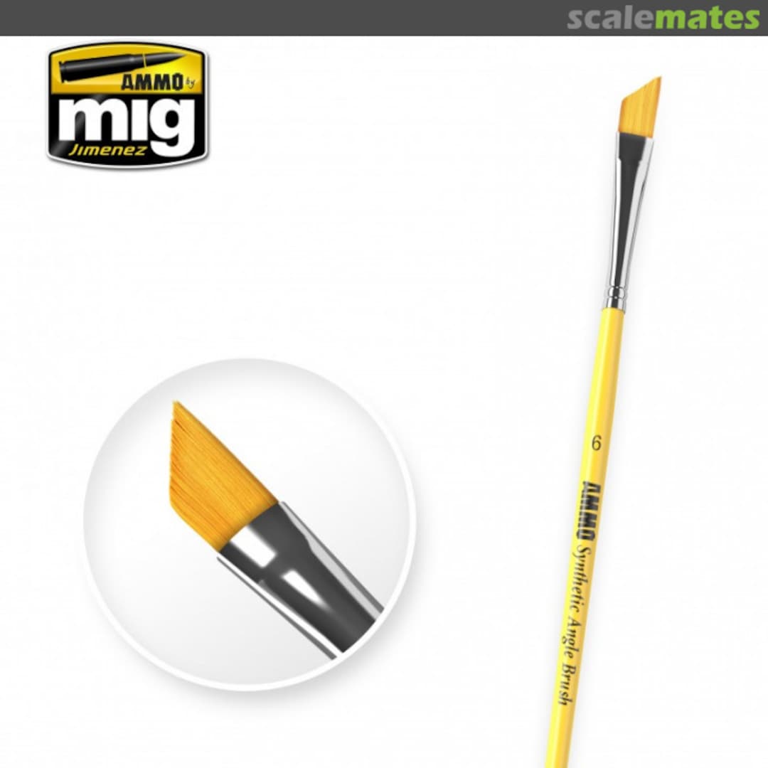 Boxart Synthetic Brushes - Angle 6 A.MIG-8607 Ammo by Mig Jimenez Boxart Synthetic Brushes - Angle 6 A.MIG-8607 Ammo by Mig Jimenez