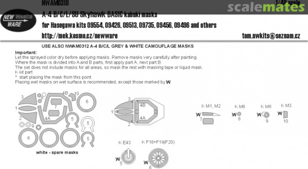 Boxart A-4 B/C/L/SU Skyhawk BASIC kabuki masks NWAM0310 New Ware Boxart A-4 B/C/L/SU Skyhawk BASIC kabuki masks NWAM0310 New Ware