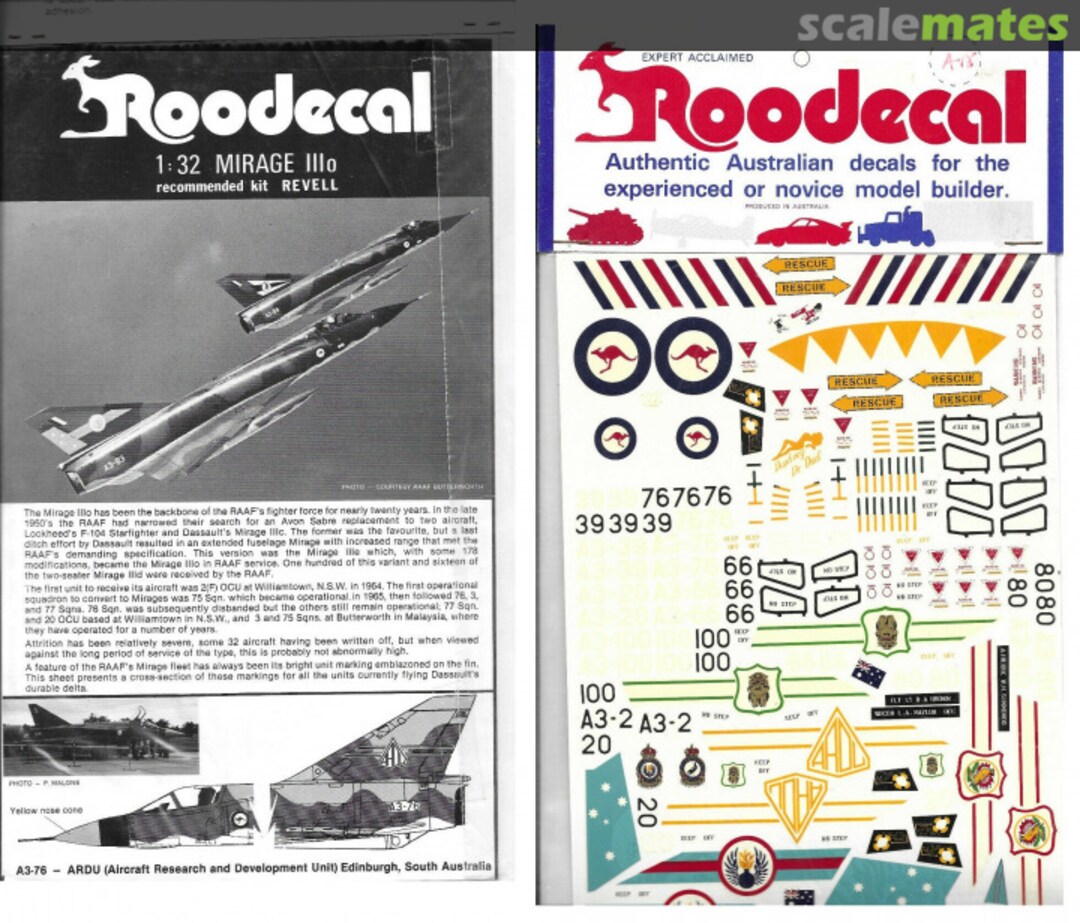 Boxart Mirage IIIO A-18 Roodecal Boxart Mirage IIIO A-18 Roodecal
