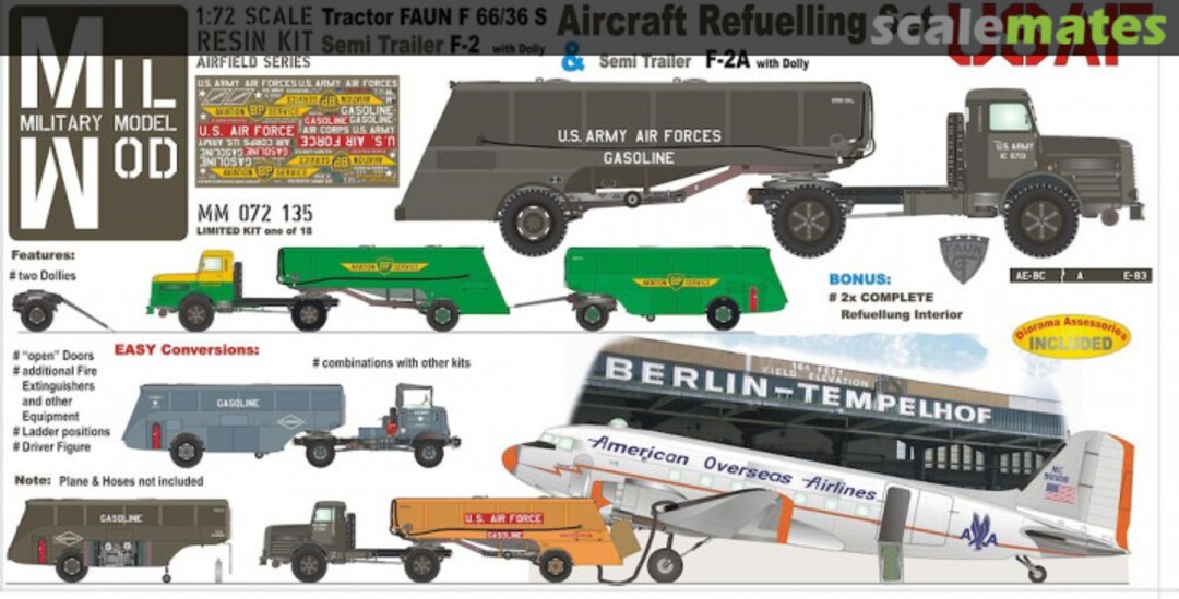 Boxart Aircraft Refuelling Set USAF MM 072 135 Mil Mod
