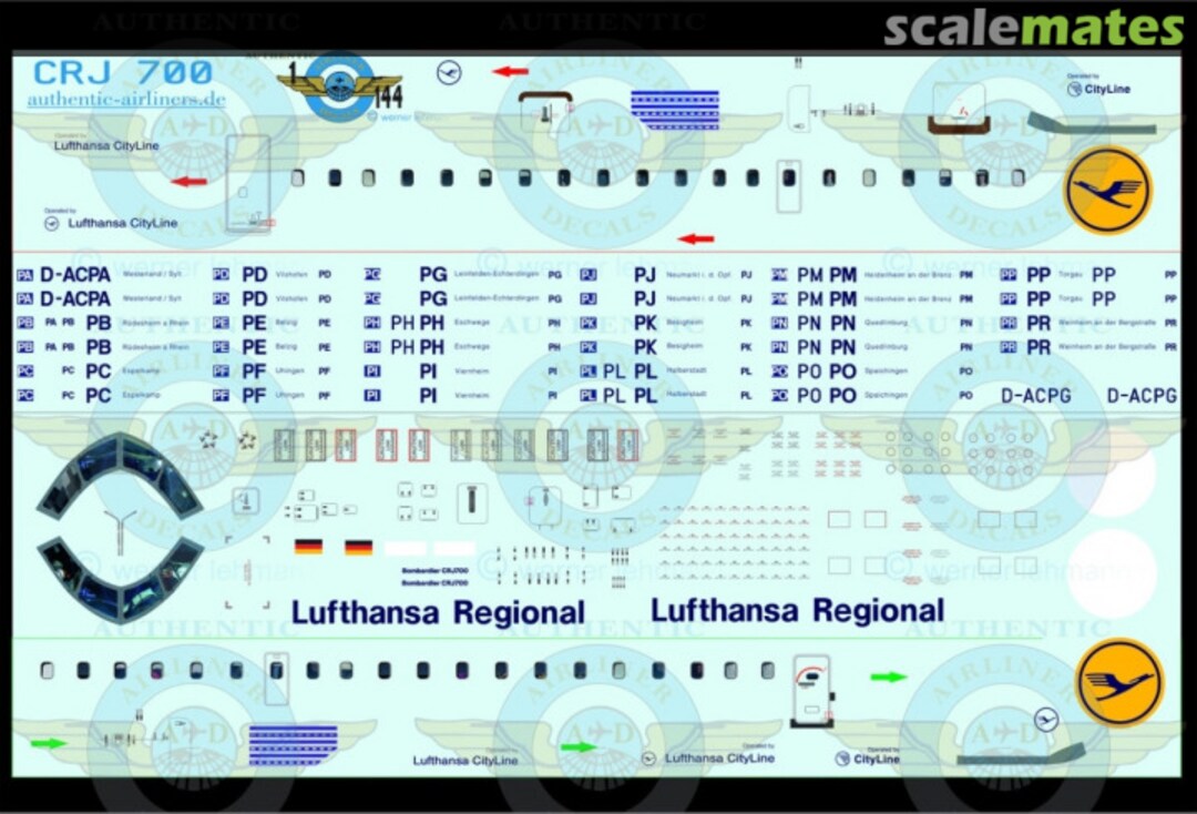 Boxart Lufthansa Regional CityLine CRJ700 Lufthansa CRJ700 Authentic-Airliner-Decals Boxart Lufthansa Regional CityLine CRJ700 Lufthansa CRJ700 Authentic-Airliner-Decals