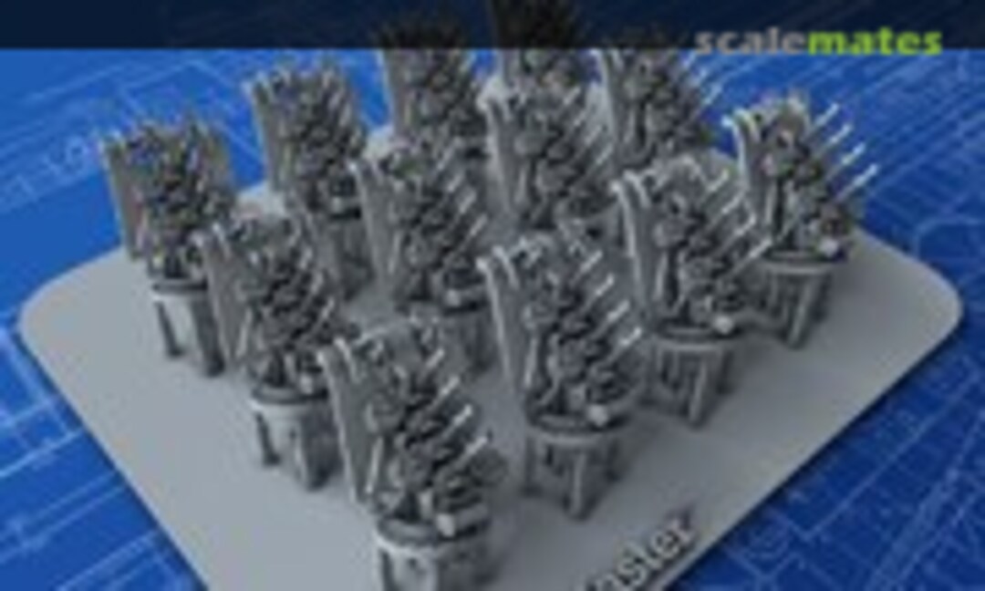 1:350 Quad Vickers 0.50"/62 (12.7mm) MG MKIII (Micro Master MM0059P) MM0059P