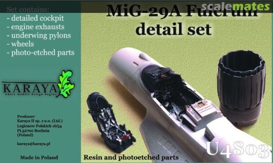 Boxart MiG-29A Fulcrum detail set U4803 Karaya Boxart MiG-29A Fulcrum detail set U4803 Karaya