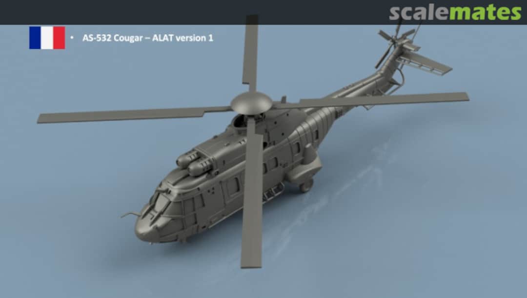 Boxart AS-532 Cougar - ALAT version 1 3D 700 342 L'Arsenal