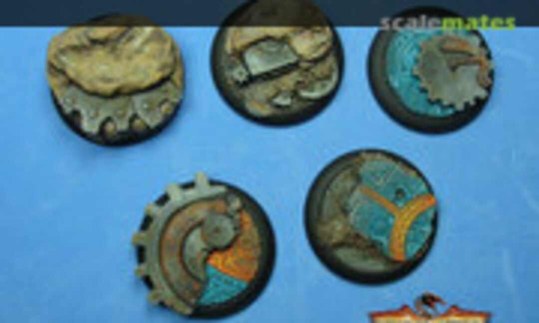 No 40 mm Round Base with Round Lip Crux Machina - Steampunk Finish (Dragon Forge RLBSPK - 003) RLBSPK - 003