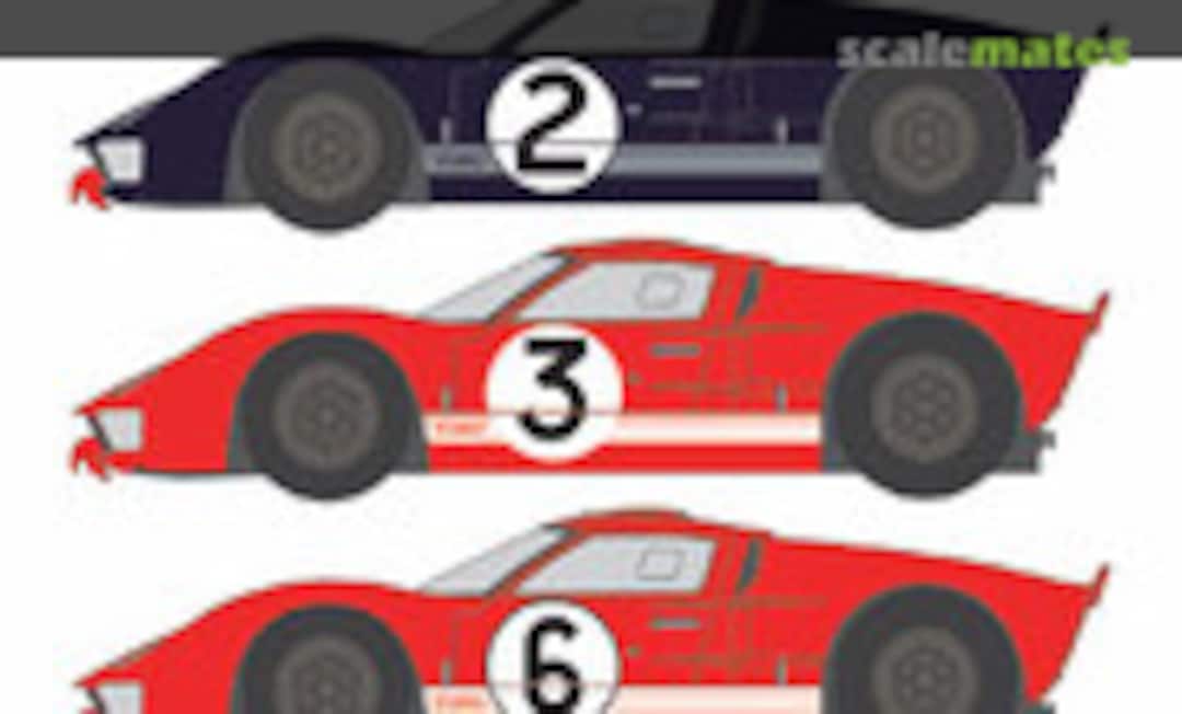 1:24 GT40 1966LM #2/3/6 Decal Set (Shunko Models SHK-D249)