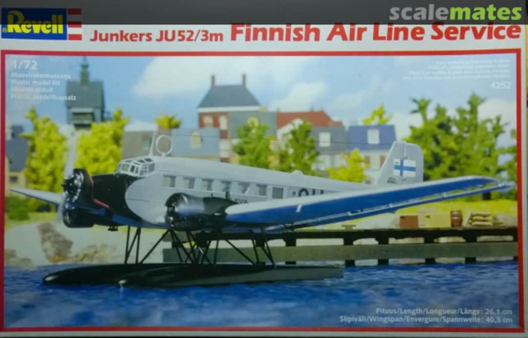 Boxart Junkers Ju 52/3m Finnish Air Line Service 4252 Revell Boxart Junkers Ju 52/3m Finnish Air Line Service 4252 Revell