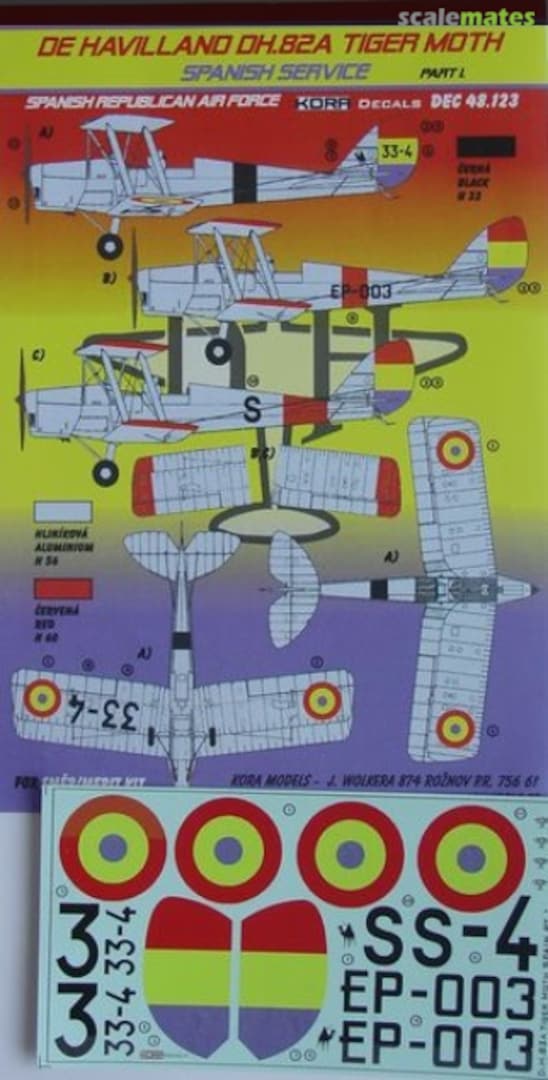 Boxart De Havilland DH.82A Tiger Moth DEC48123 Kora Models Boxart De Havilland DH.82A Tiger Moth DEC48123 Kora Models