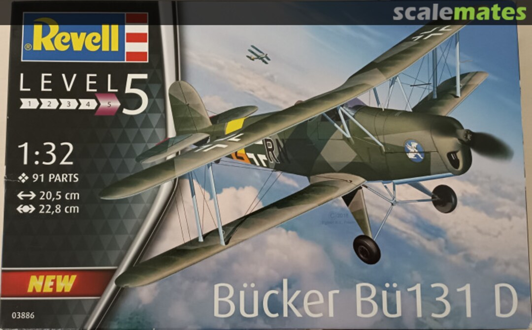 Boxart Bücker Bü131 D 03886 Revell Boxart Bücker Bü131 D 03886 Revell