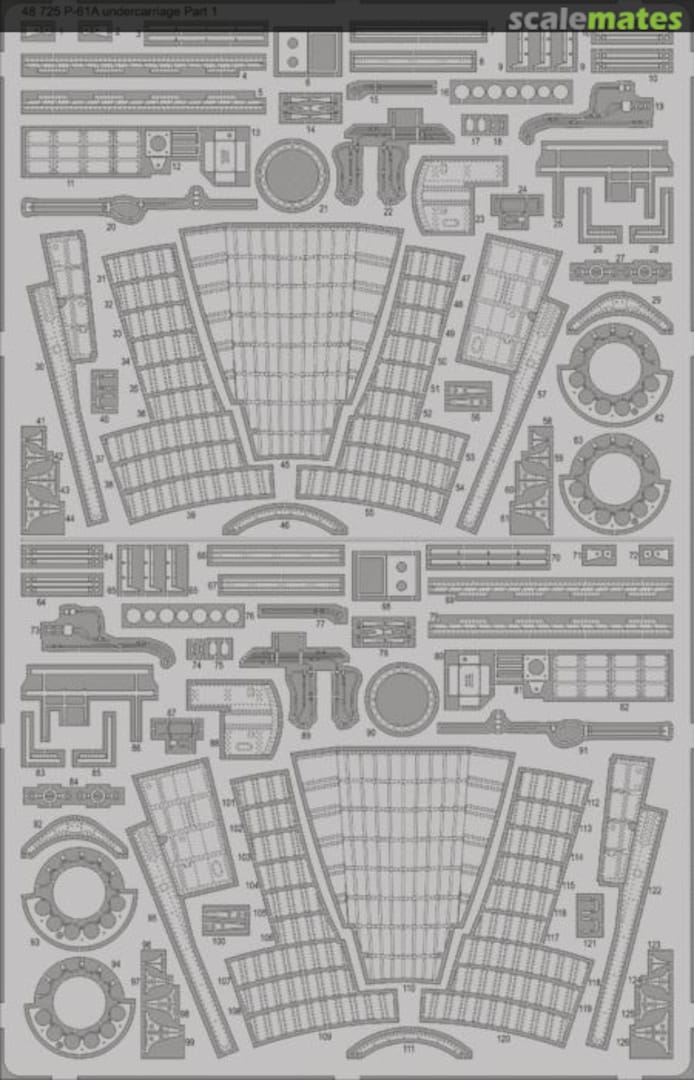 Boxart P-61A Undercarriage Photoetch Set 48725 Eduard