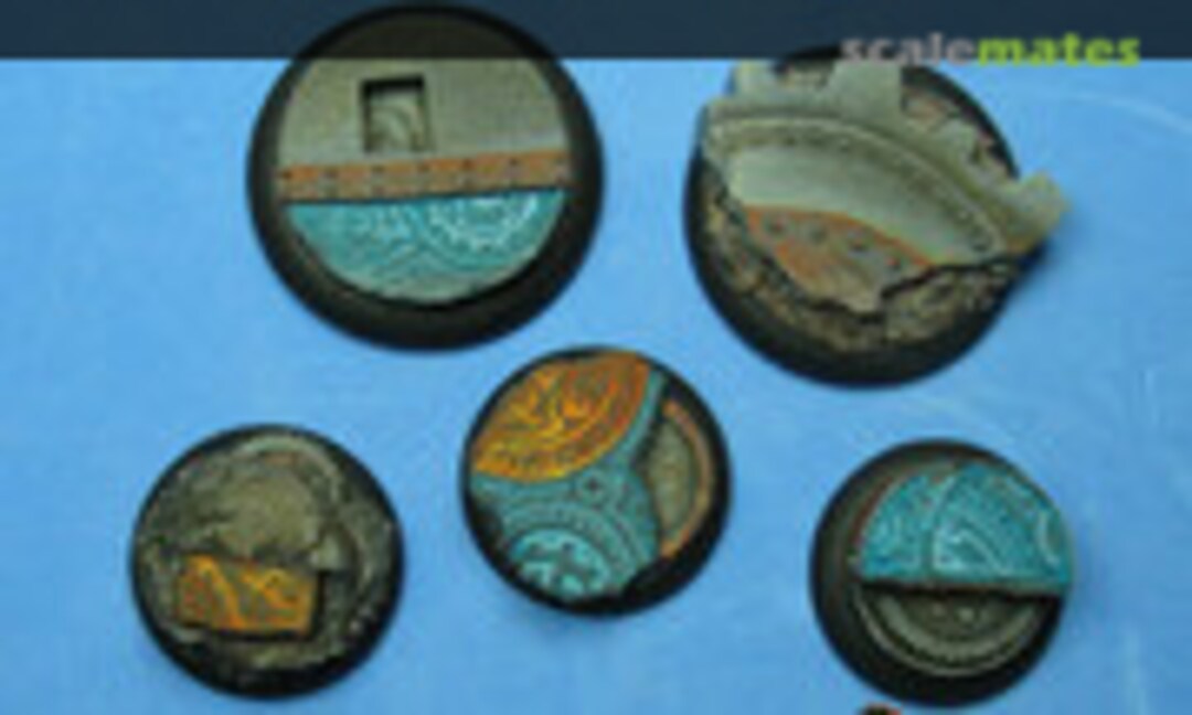 No Hero Base Set 3 - 30 mm Base, 2 - 40 mm Base Crux Machina - Steampunk Finish (Dragon Forge RLBSPK - 005) RLBSPK - 005