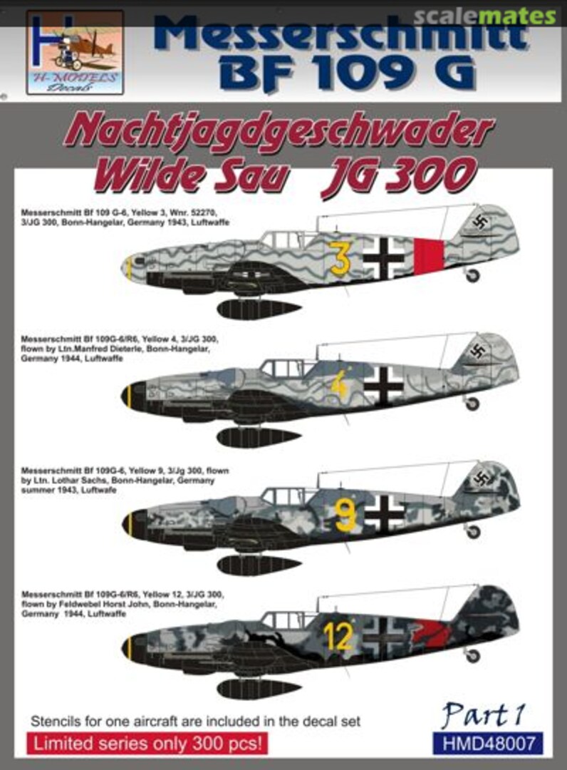Boxart Messerschmitt Bf 109 G HMD48007 H-Models Decals Boxart Messerschmitt Bf 109 G HMD48007 H-Models Decals