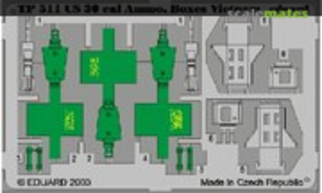 1:35 US cal 30 ammo boxes Vietnam (Eduard TP511) TP511