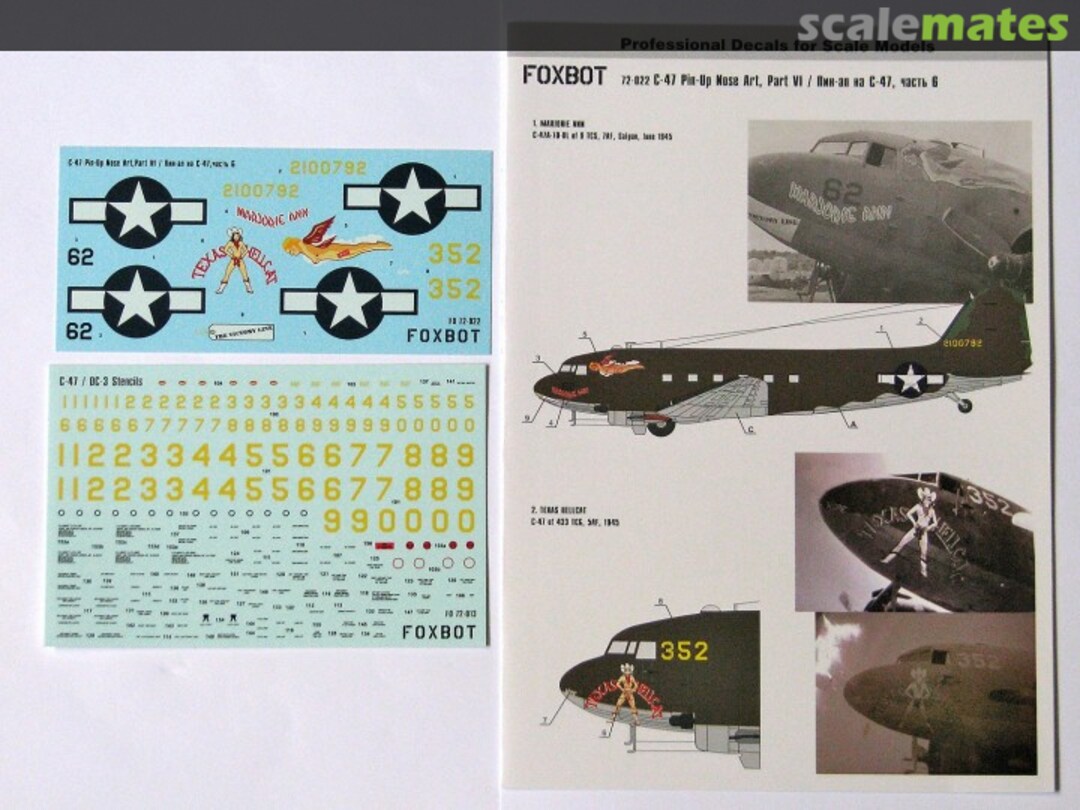 Boxart C-47 Pin-Up Nose Art 72-022 Foxbot