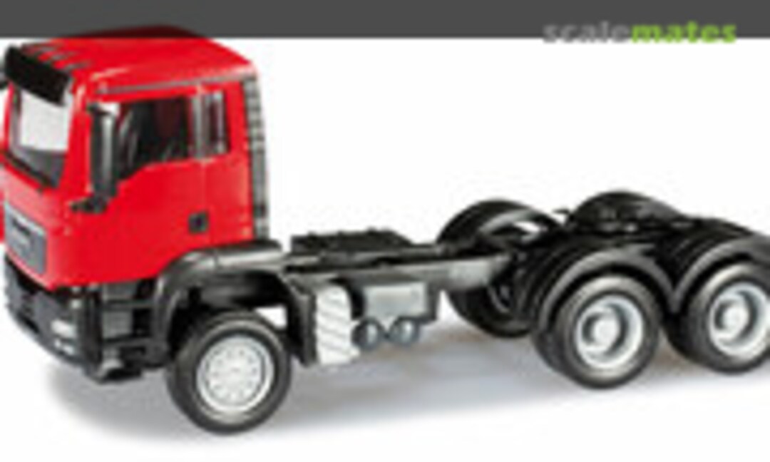 MAN TGS M all-wheel rigrid tractor, flame red (Herpa 158305-003)