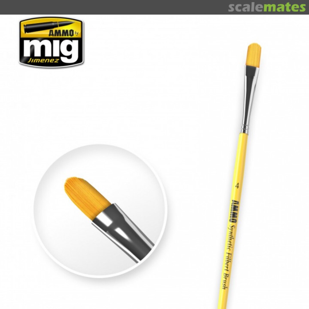 Boxart Synthetic Brushes - Filbert 4 A.MIG-8595 Ammo by Mig Jimenez