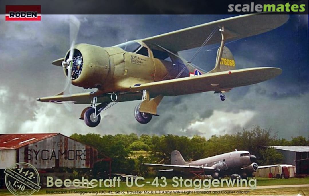 Boxart Beechcraft UC-43 Staggerwing 442 Roden Boxart Beechcraft UC-43 Staggerwing 442 Roden
