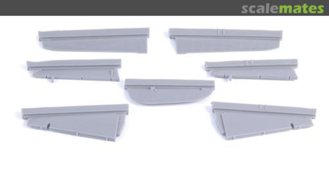 Boxart N1K2-J Shiden Kai (George) Control Surface Set (for Hasegawa) 4376 CMK