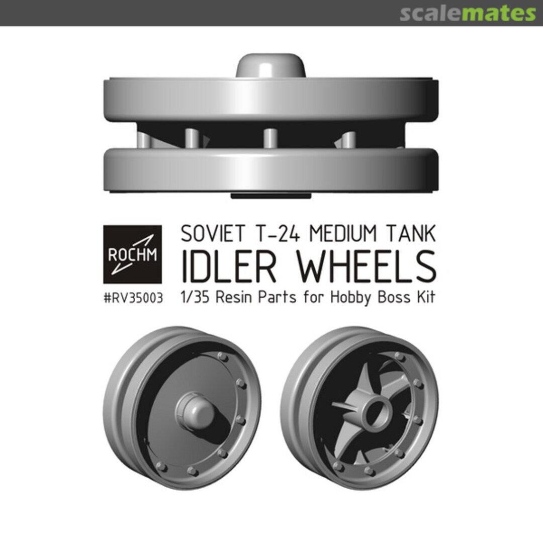 Boxart Soviet T-24 Medium Tank Idler Wheels RV35003 Rochm Boxart Soviet T-24 Medium Tank Idler Wheels RV35003 Rochm