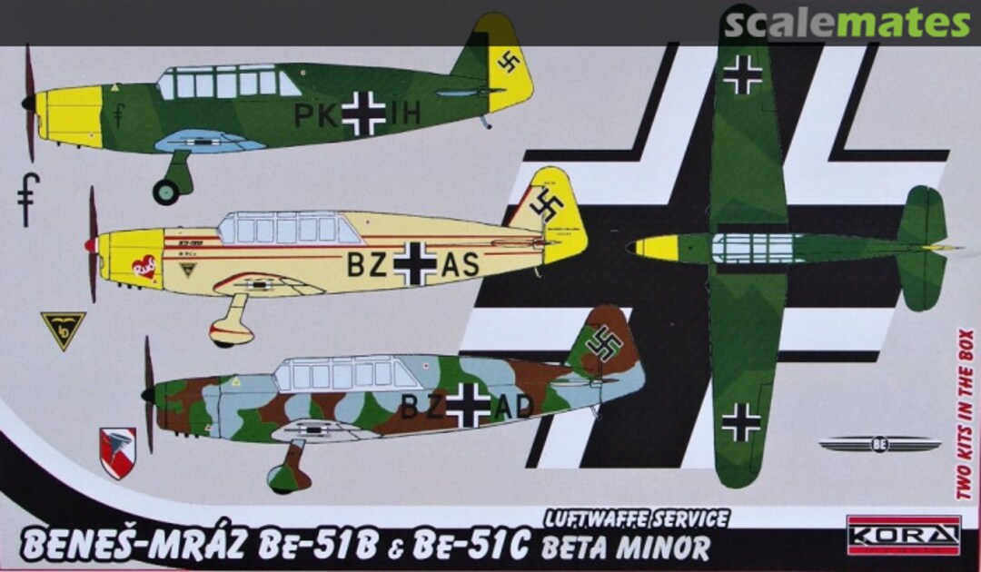 Boxart Benes-Mráz Be-51B & Be-51C Beta Minor (2 resin kits) 72.167 Kora Models