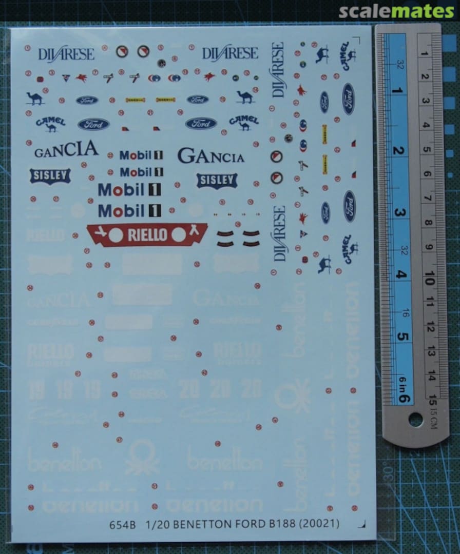 Boxart BENETTON B188 F1 654B Easy Decal Boxart BENETTON B188 F1 654B Easy Decal