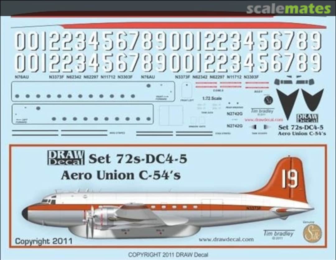 Boxart Aero Union C-54s 72-DC4-5 Draw Decal Boxart Aero Union C-54s 72-DC4-5 Draw Decal