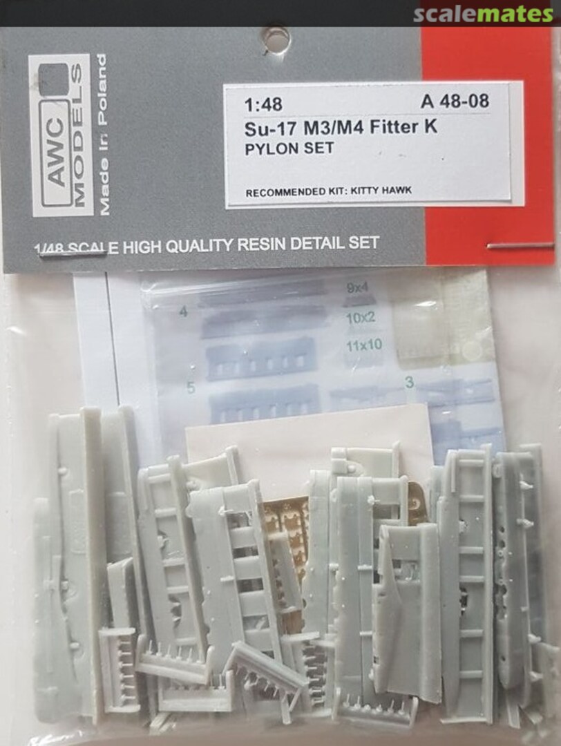 Boxart Su-17 M3/M4 Fitter K Pylon Set A48-08 AWC Models Boxart Su-17 M3/M4 Fitter K Pylon Set A48-08 AWC Models