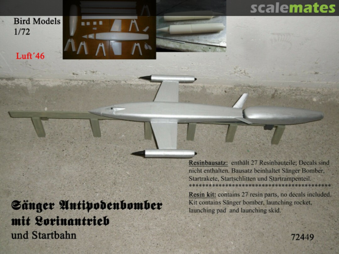 Boxart Saenger Antipodenbomber mit Lorinantrieb 72449 Bird Models Boxart Saenger Antipodenbomber mit Lorinantrieb 72449 Bird Models