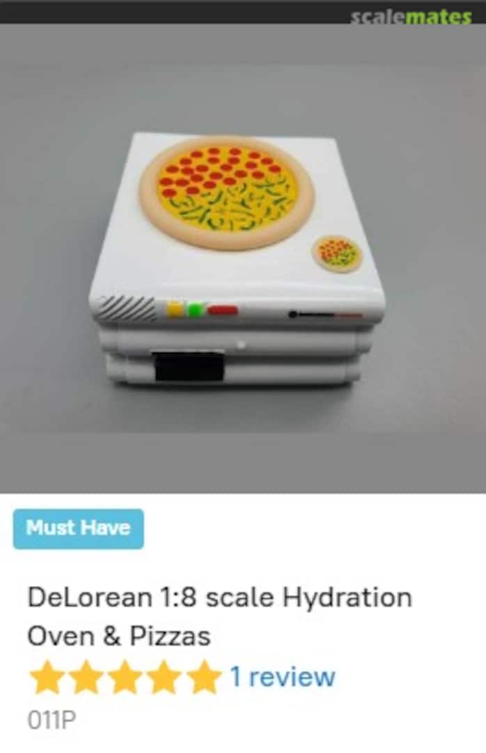 Boxart DeLorean Hydration Oven & Pizzas 011P Model Modz Boxart DeLorean Hydration Oven & Pizzas 011P Model Modz