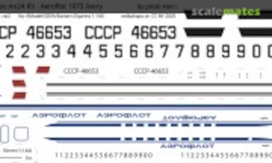 1:144 Antonov An24 RV - Aeroflot 1973 livery (redkakapo 1)