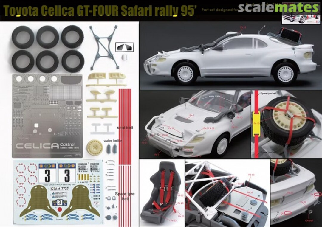 Boxart Toyota Celica GT-Four Safari rally 1995 part set Z186 ZoomOn Boxart Toyota Celica GT-Four Safari rally 1995 part set Z186 ZoomOn