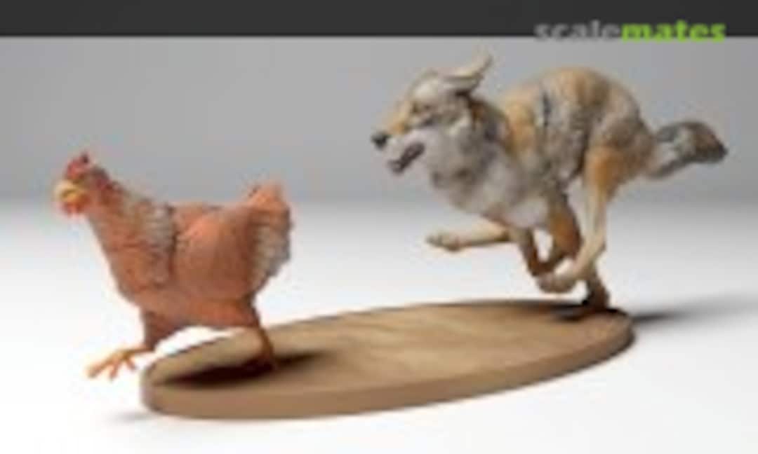 1:72 Coyote - hunting a chicken (EMP3d 72130449) 72130449