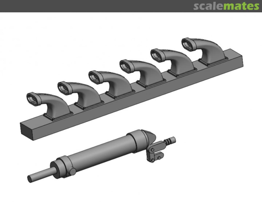 Boxart Bf-109 F/G exhausts L72-307 U3D Boxart Bf-109 F/G exhausts L72-307 U3D