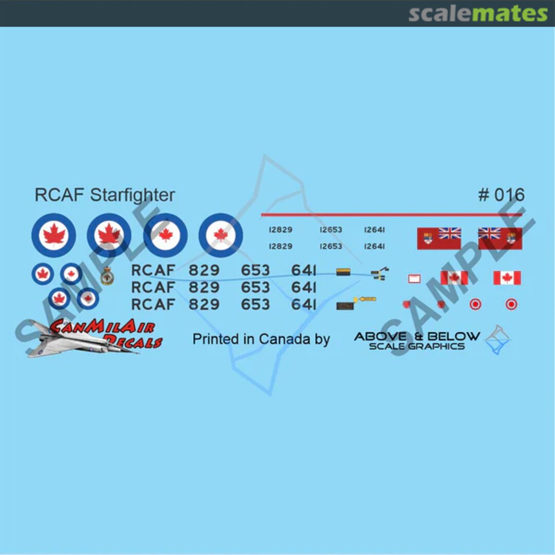 Boxart Canadair CF-104 Starfighter - RCAF (1963-66) 016-048 Above & Below Graphics Boxart Canadair CF-104 Starfighter - RCAF (1963-66) 016-048 Above & Below Graphics