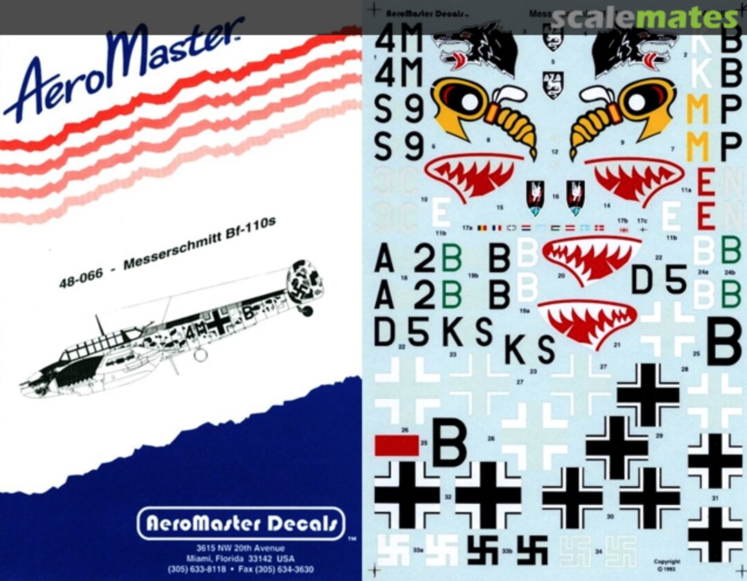 Boxart Messerschmitt Bf 110s 48-066 AeroMaster Boxart Messerschmitt Bf 110s 48-066 AeroMaster