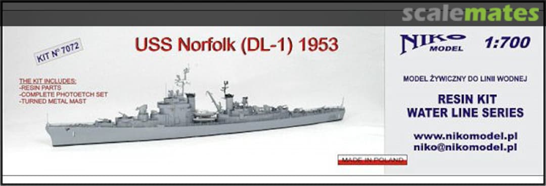 Boxart USS Norfolk (DL-1) 7072 Niko Model Boxart USS Norfolk (DL-1) 7072 Niko Model