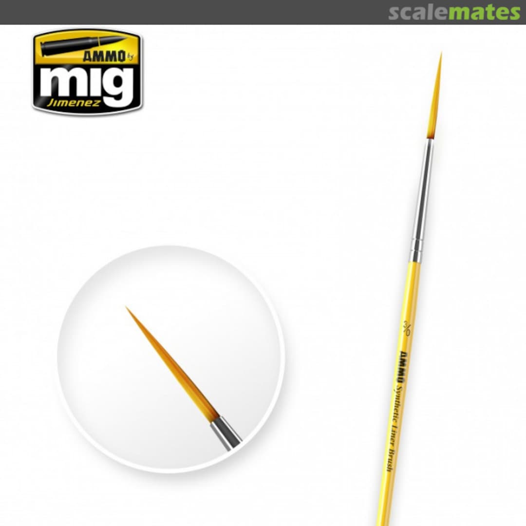 Boxart Synthetic Brushes - Liner 3/0 A.MIG-8590 Ammo by Mig Jimenez Boxart Synthetic Brushes - Liner 3/0 A.MIG-8590 Ammo by Mig Jimenez