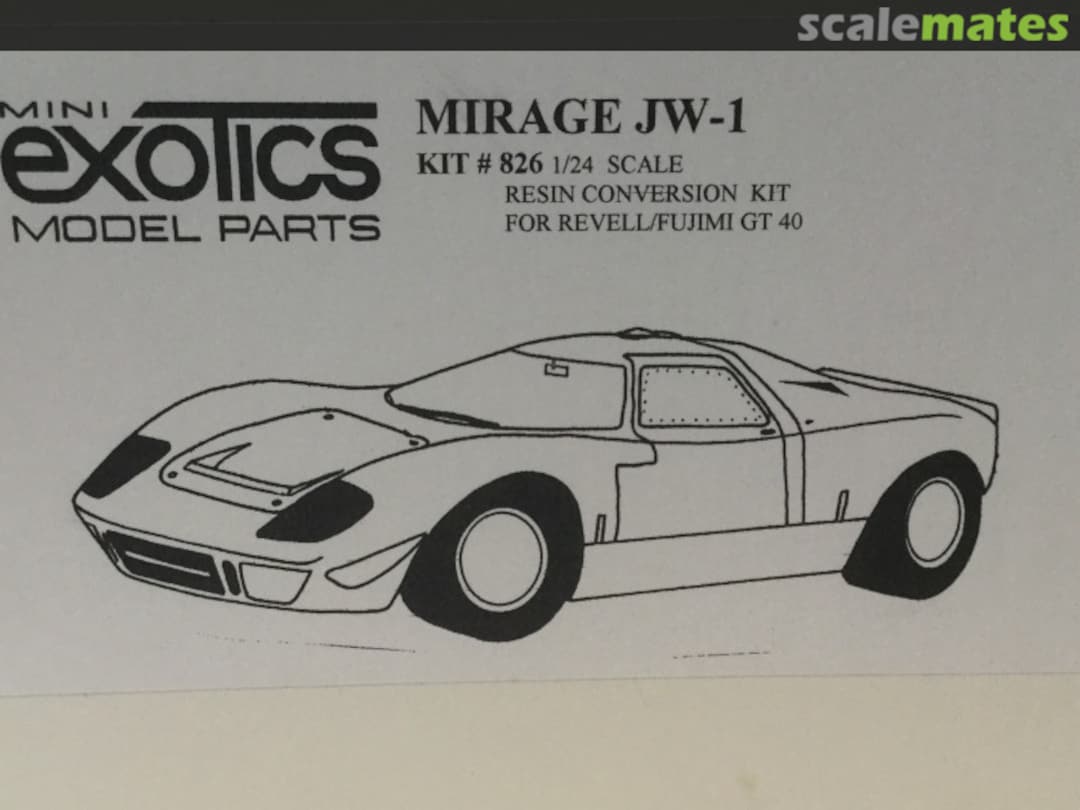 Boxart Mirage JW-1 826 Mini Exotics Boxart Mirage JW-1 826 Mini Exotics