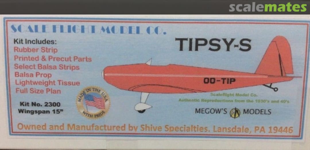 Boxart Tipsy-S 2300 Scale Flight Model Co. Boxart Tipsy-S 2300 Scale Flight Model Co.