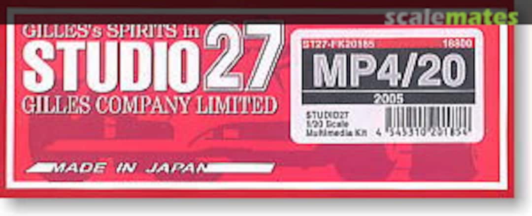 Boxart McLaren MP4/20 Mercedes ST27-FK20185 Studio27 Boxart McLaren MP4/20 Mercedes ST27-FK20185 Studio27