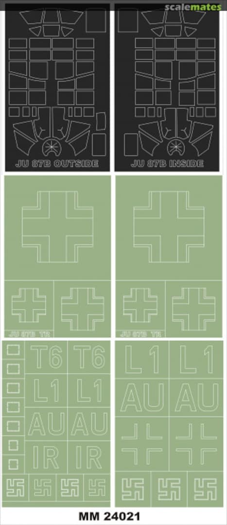 Boxart Junkers Ju-87B 'Stuka' 2 canopy masks MM24021 Montex Boxart Junkers Ju-87B 'Stuka' 2 canopy masks MM24021 Montex