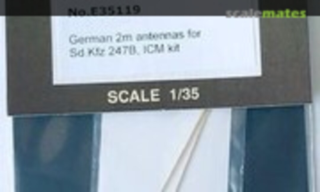 1:35 German 2m antennas for Sd. Kfz 247B (Elefant Corporation E35119) E35119