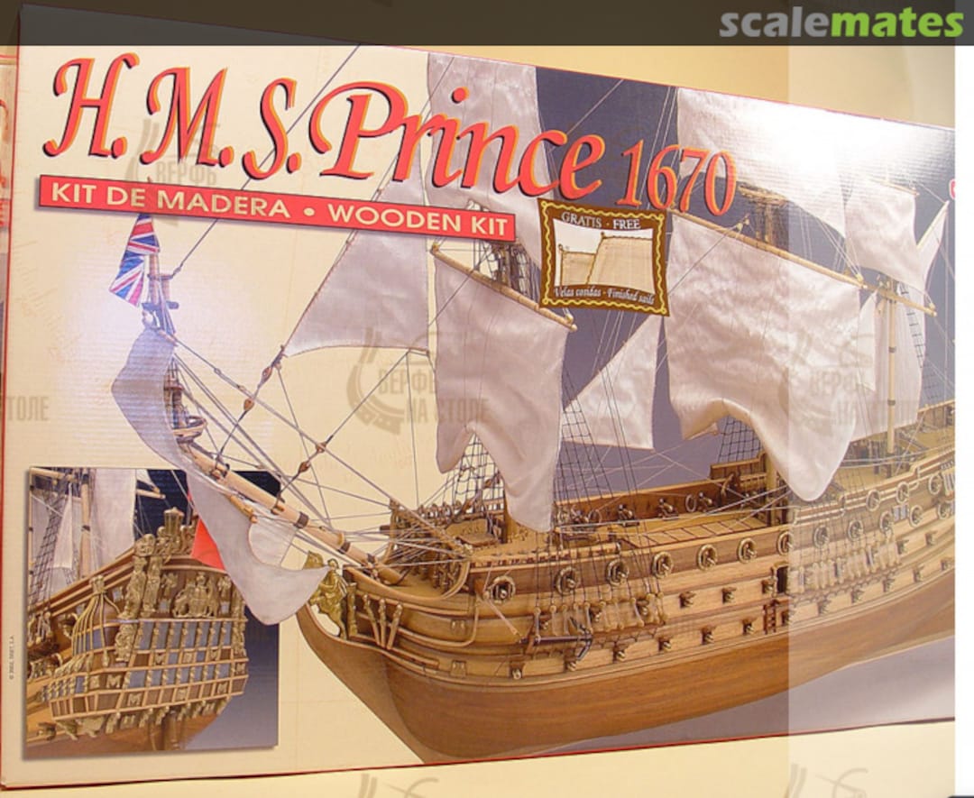 Boxart HMS Prince 1670 w/- Sails 80839 Constructo Boxart HMS Prince 1670 w/- Sails 80839 Constructo