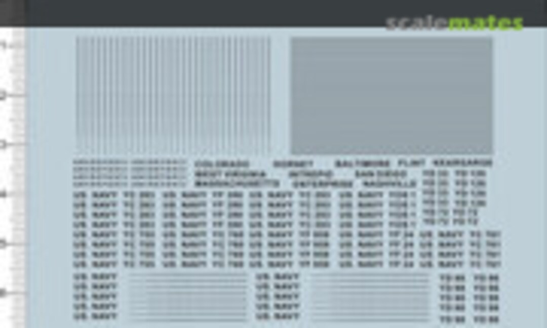 No US Navy Military Ship Water Line And Names (Easy Decals 5111) 5111