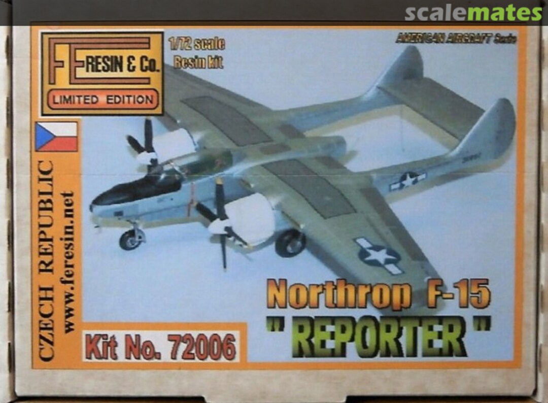 Boxart Northrop F-15 "Reporter" 72006 FE Resin Models Boxart Northrop F-15 "Reporter" 72006 FE Resin Models