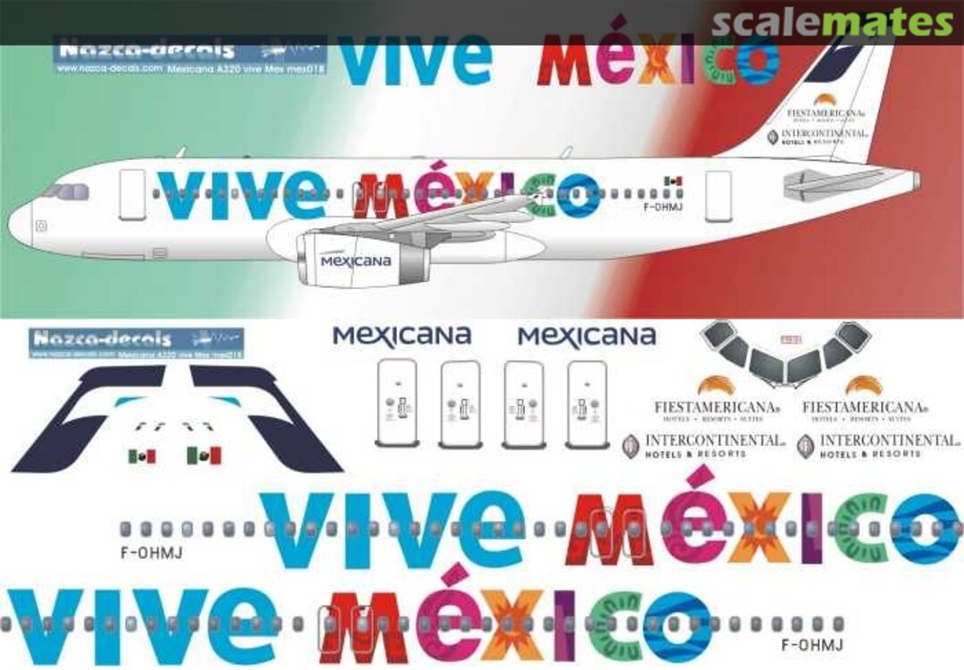 Boxart Airbus A320-231 MEX018 Nazca decals Boxart Airbus A320-231 MEX018 Nazca decals