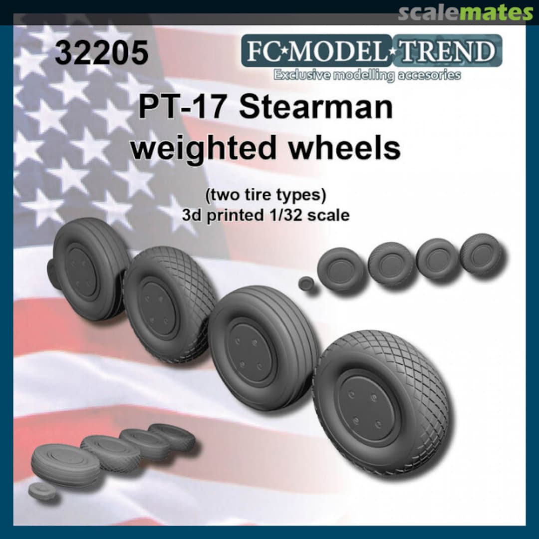 Boxart PT-17 Stearman weighted wheels 32205 FC Model Trend Boxart PT-17 Stearman weighted wheels 32205 FC Model Trend