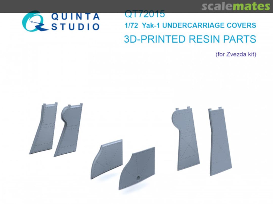 Boxart Yak-1 Undercarriage Covers 3D printed resin parts QT72015 Quinta Studio Boxart Yak-1 Undercarriage Covers 3D printed resin parts QT72015 Quinta Studio