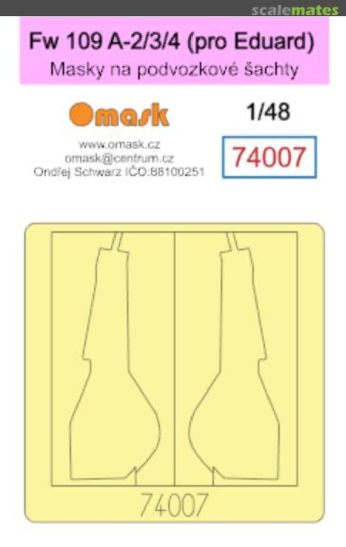 Boxart Focke-Wulf Fw-190 A-2/3/4 Masks (for Eduard kits) 74007 Omask Boxart Focke-Wulf Fw-190 A-2/3/4 Masks (for Eduard kits) 74007 Omask
